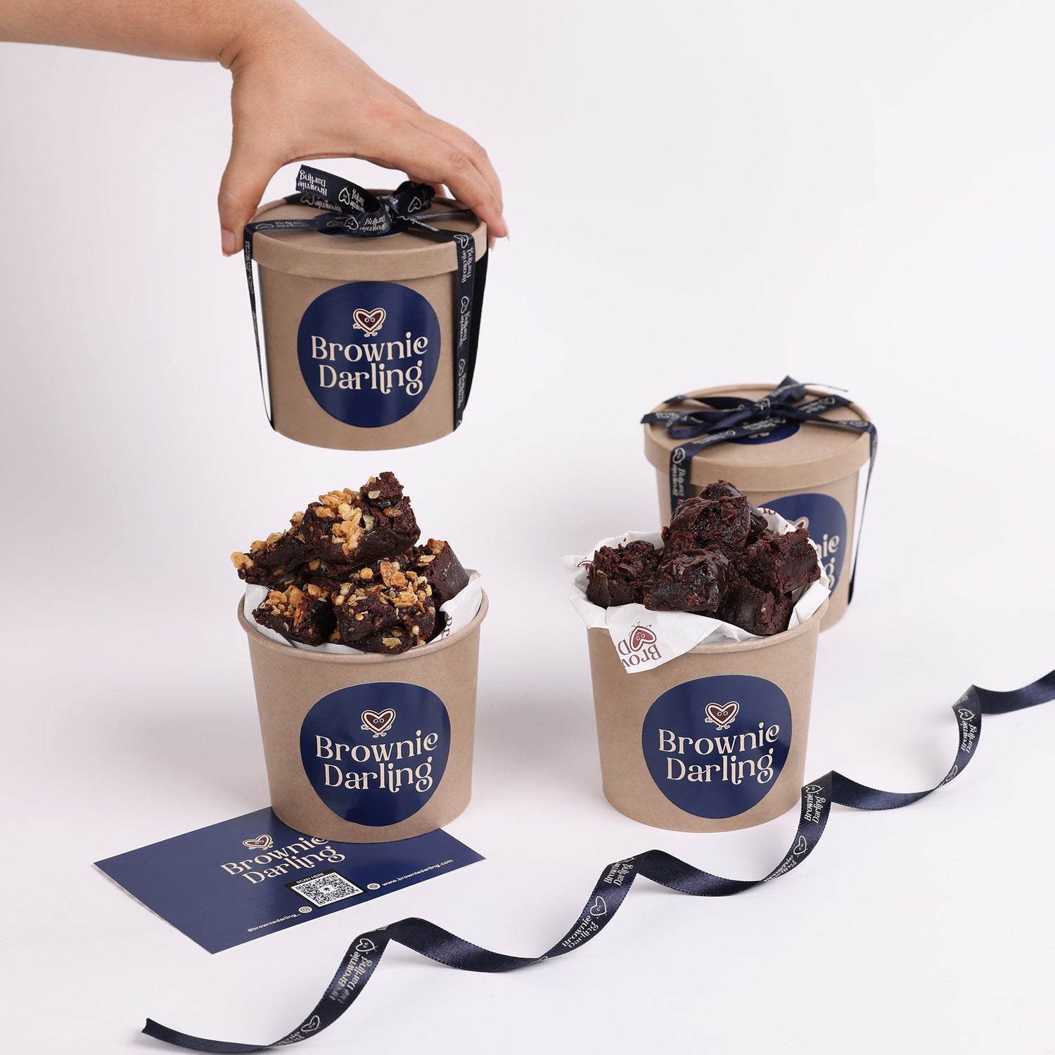 Gluten-Free Hazelnuts Belgian Chocolate Ragi Brownies - Mini Bites Brownie Darling