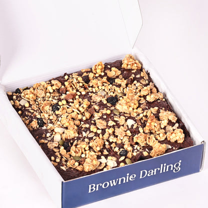 Gluten-Free Granola Ragi Brownies - Slab