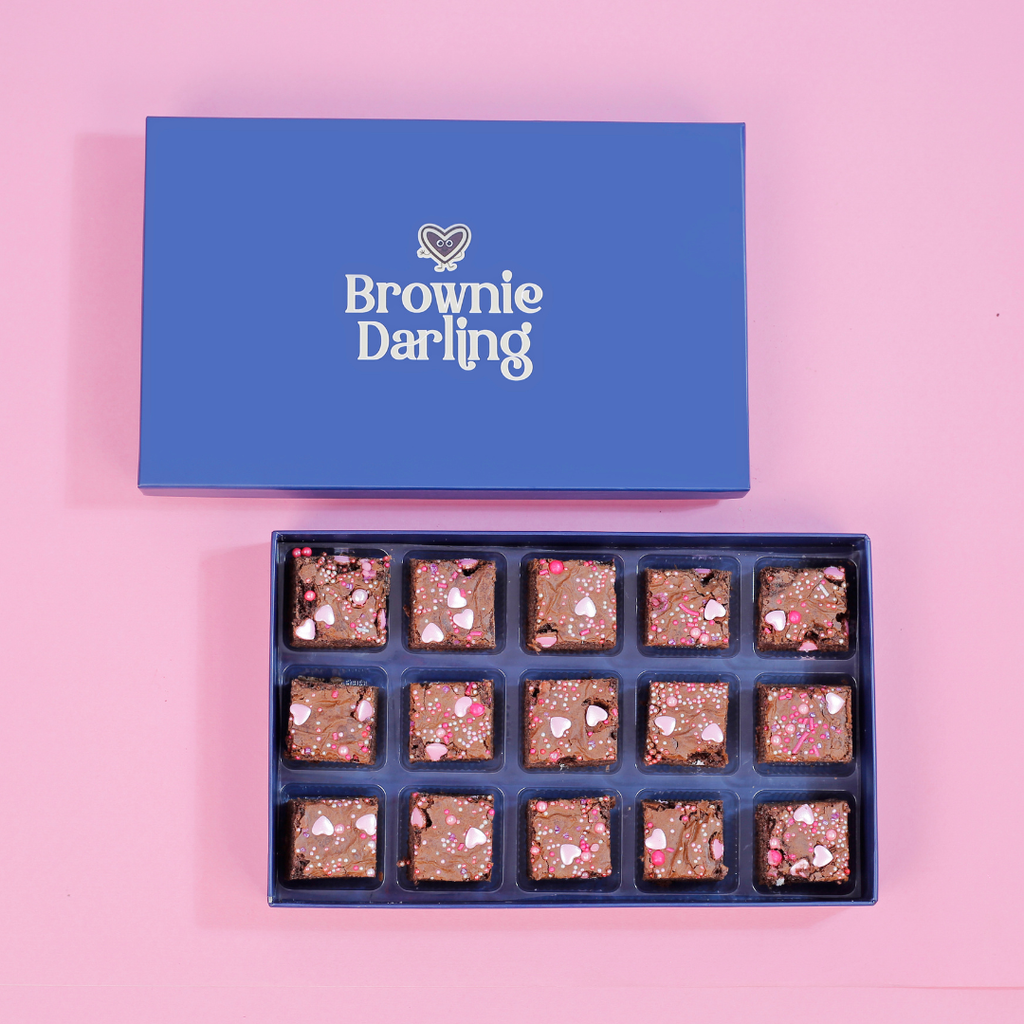 Heart Confetti Love Brownies - Mini Bites Brownie Darling