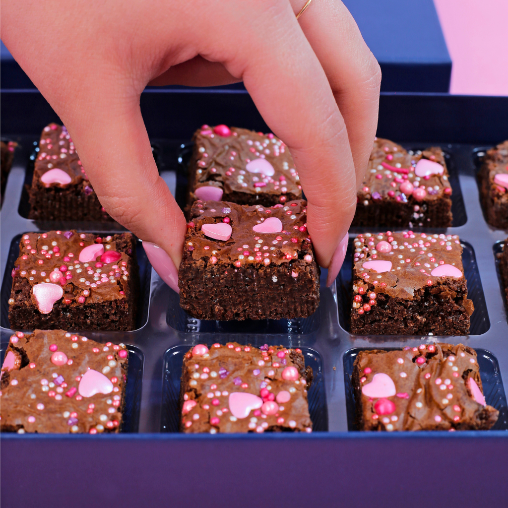 Heart Confetti Love Brownies - Mini Bites Brownie Darling