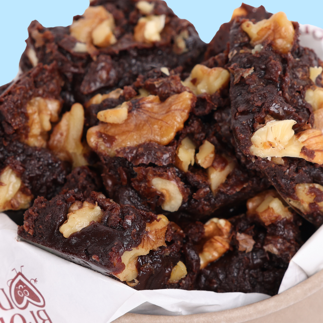 Gluten-Free Walnuts Belgian Chocolate Ragi Brownies - Mini Bites Brownie Darling
