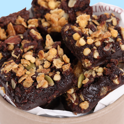 Gluten-Free Granola Ragi Brownies - Mini Bites