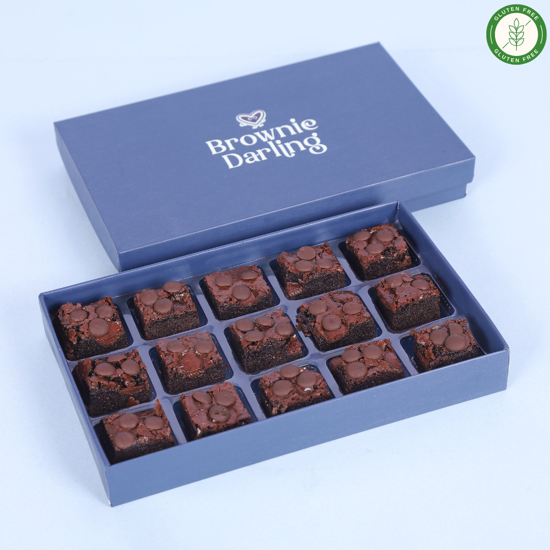 Gluten-Free Double Chocolate Ragi Brownies - Mini Bites Brownie Darling