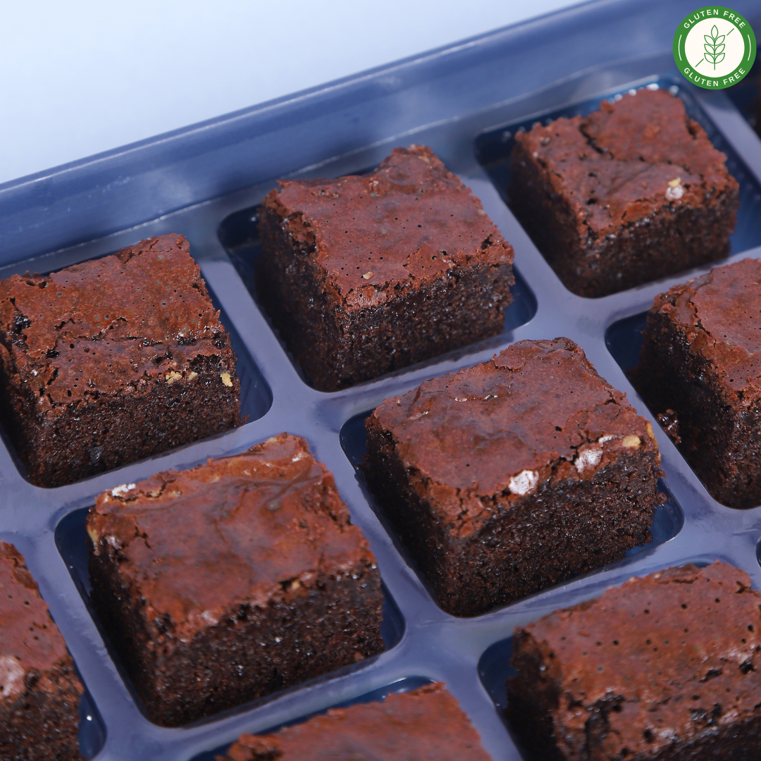 Gluten-Free Belgian Chocolate Ragi Brownies - Mini Bites Brownie Darling