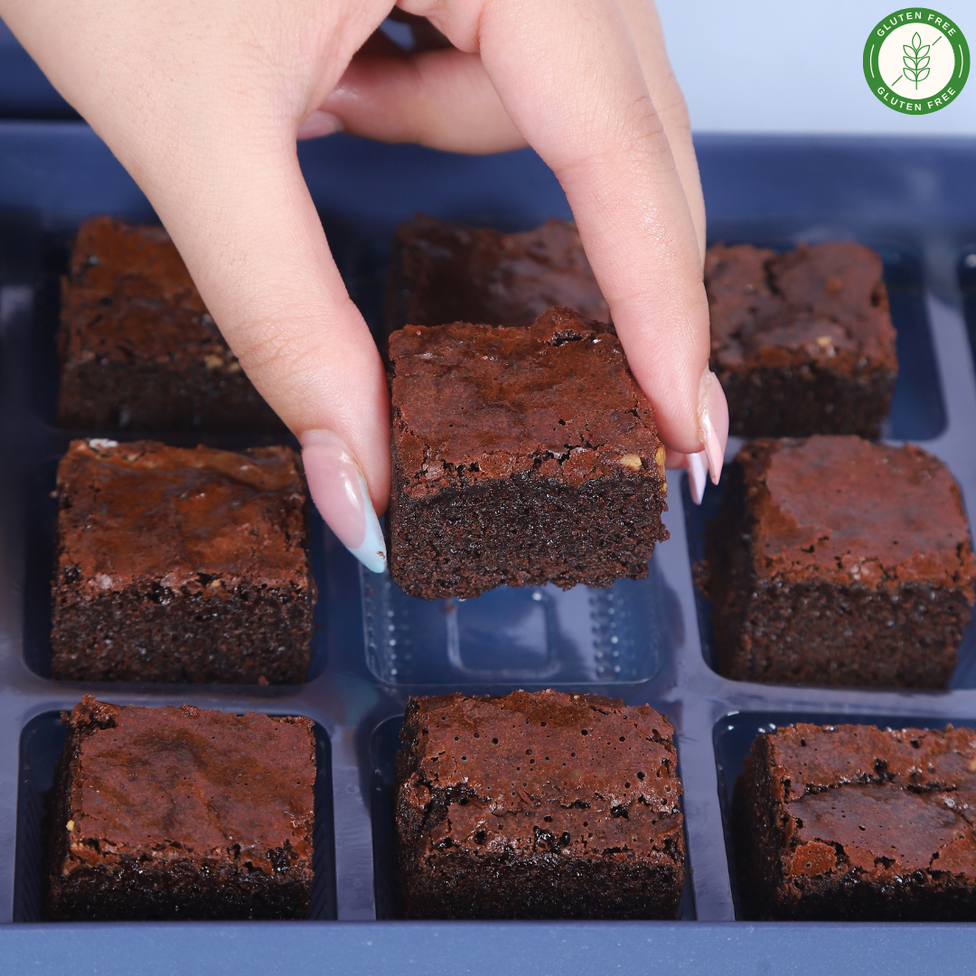 Gluten-Free Belgian Chocolate Ragi Brownies - Mini Bites Brownie Darling
