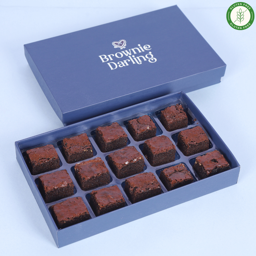 Gluten-Free Belgian Chocolate Ragi Brownies - Mini Bites Brownie Darling