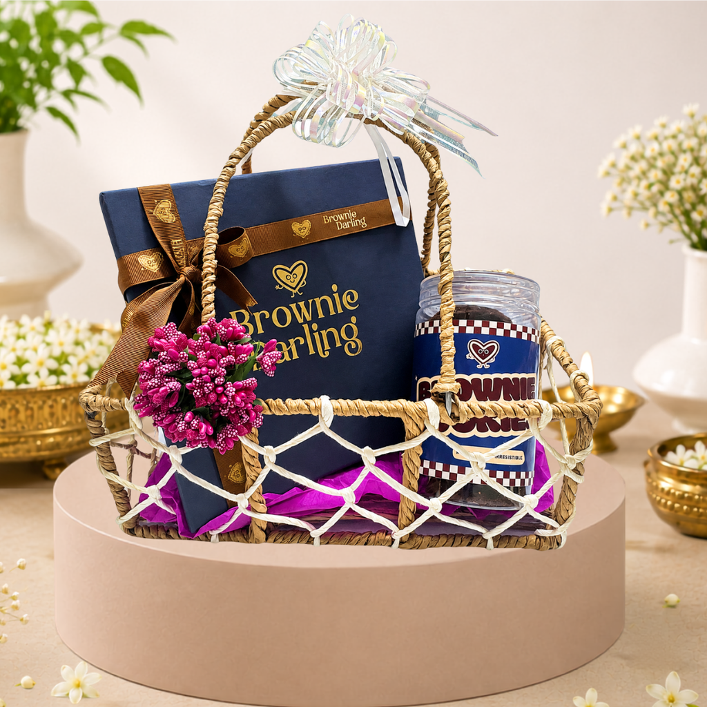 Rakhi Hamper - Box of 9 Brownies & Cookies - New Delhi/NCR Brownie Darling