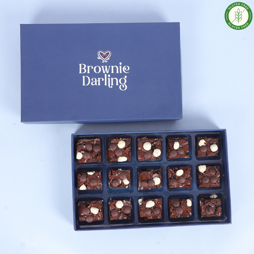 Gluten-Free Triple Chocolate Ragi Brownies - Mini Bites Brownie Darling