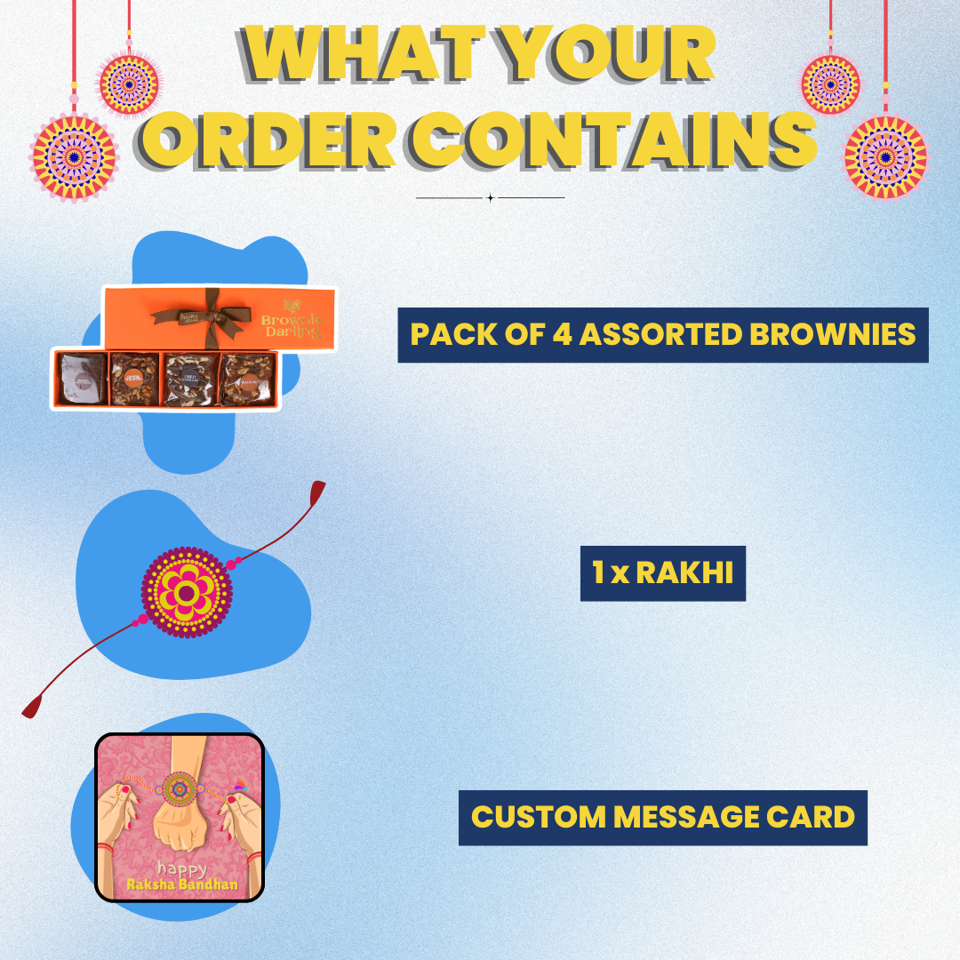Rakhi Gifting Box - Box of 4 | Raksha Bandhan Gifting Brownie Darling