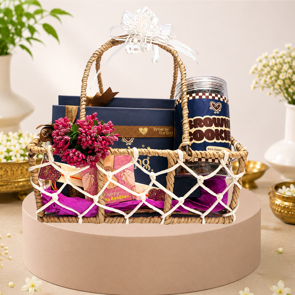 Rakhi Hamper - Box of 30 Mini Bites Brownies & Cookies - New Delhi/NCR Brownie Darling