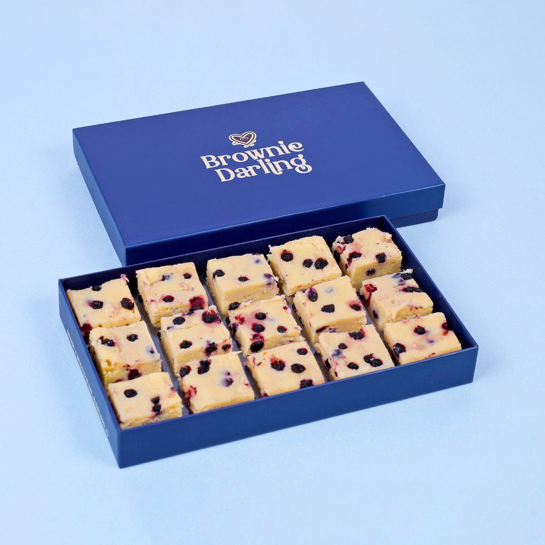 Blueberry Lime Blondies - Mini Bites Brownie Darling