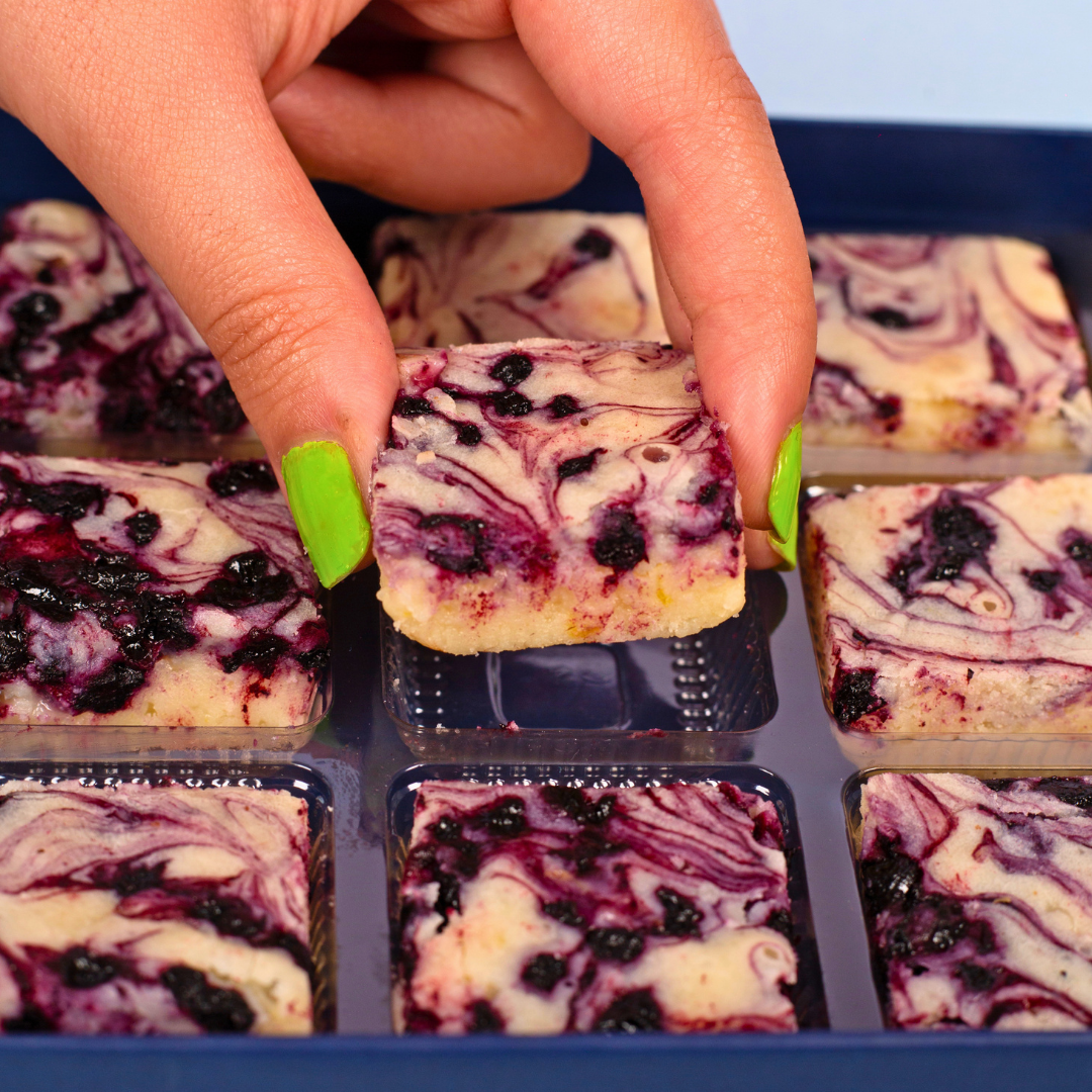 Blueberry Lime Blondies - Mini Bites Brownie Darling