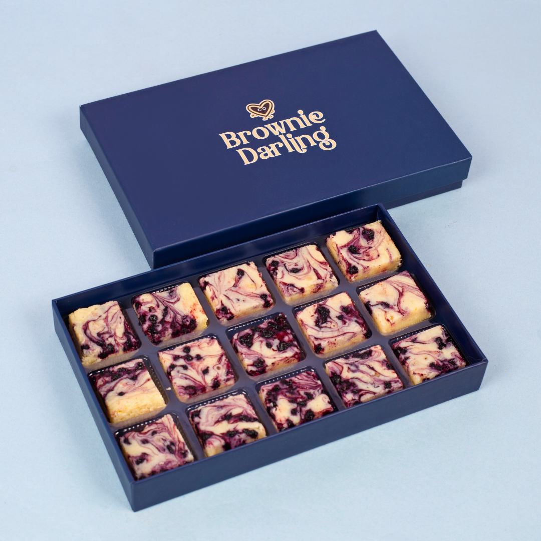 Blueberry Lime Blondies - Mini Bites Brownie Darling