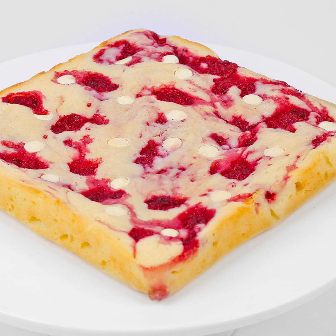 Raspberry Swirl Blondies - Slab Brownie Darling