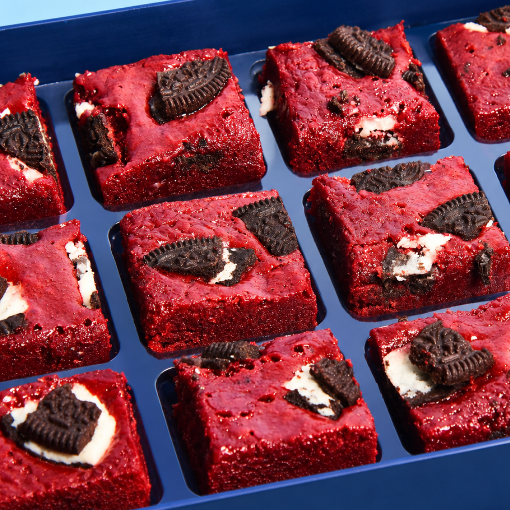 Red Velvet Oreos Brownies - Mini Bites Brownie Darling