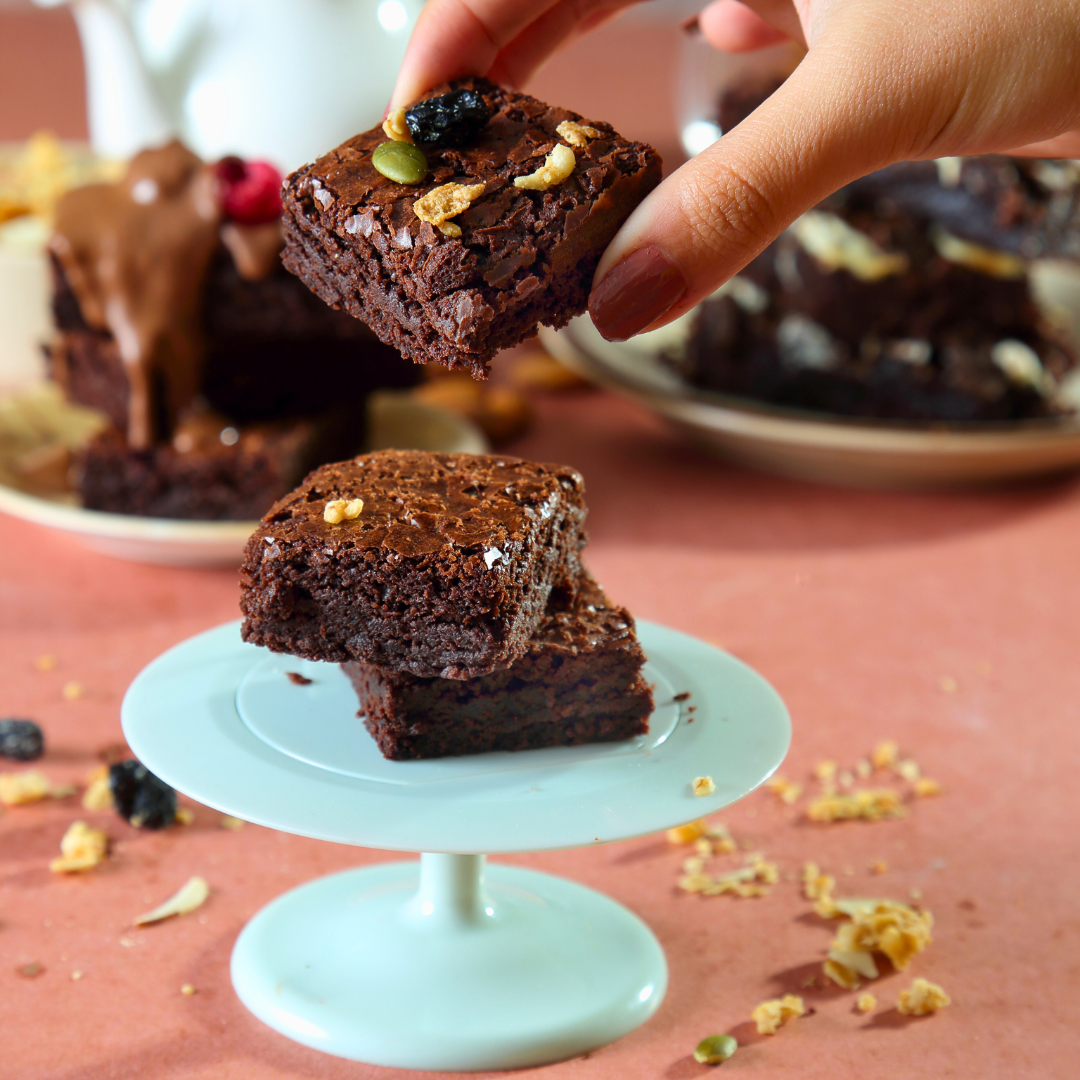 Gluten-Free Granola Ragi Brownies - Slab