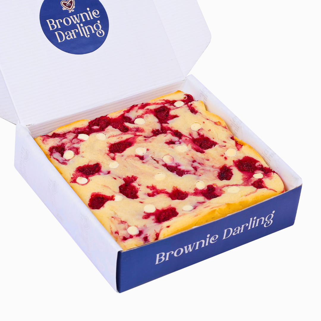 Raspberry Swirl Blondies - Slab Brownie Darling