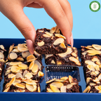 Gluten-Free Roasted Almonds Ragi Brownies - Mini Bites Brownie Darling