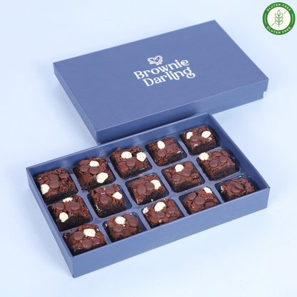 Gluten-Free Triple Chocolate Ragi Brownies - Mini Bites Brownie Darling