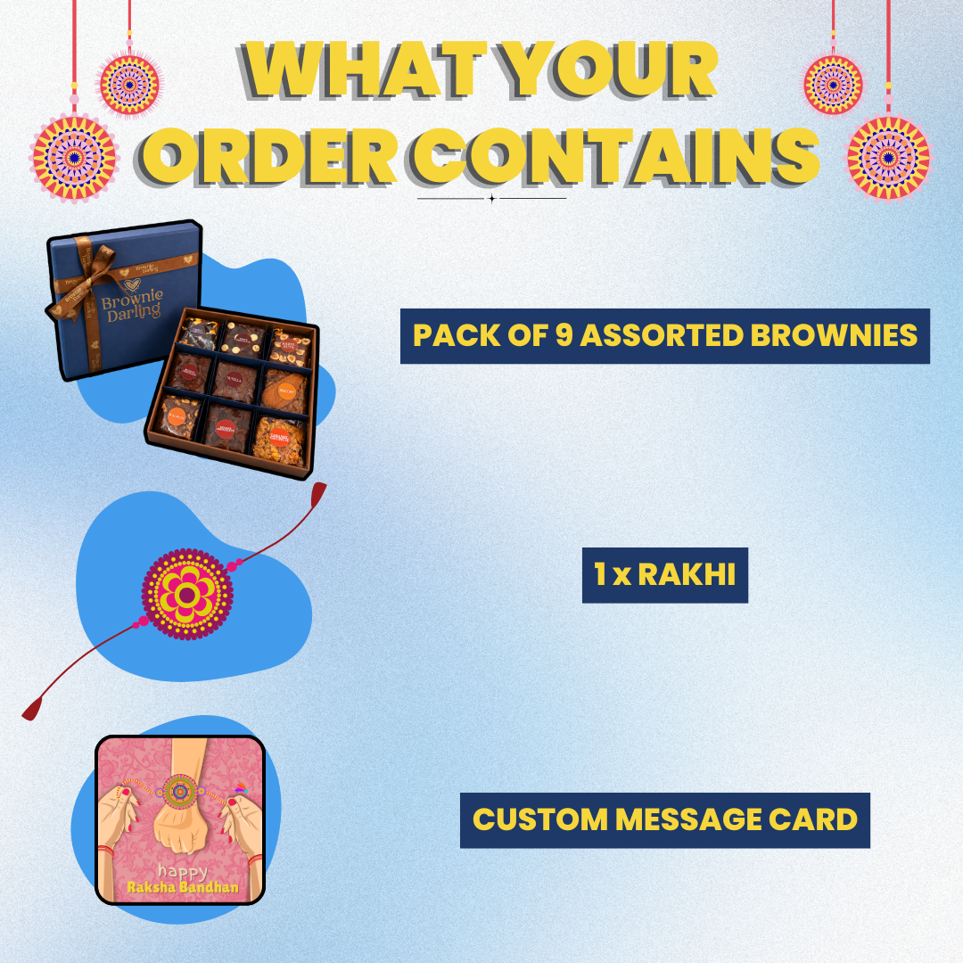 Rakhi Gifting Box - Box of 9 Brownie Darling