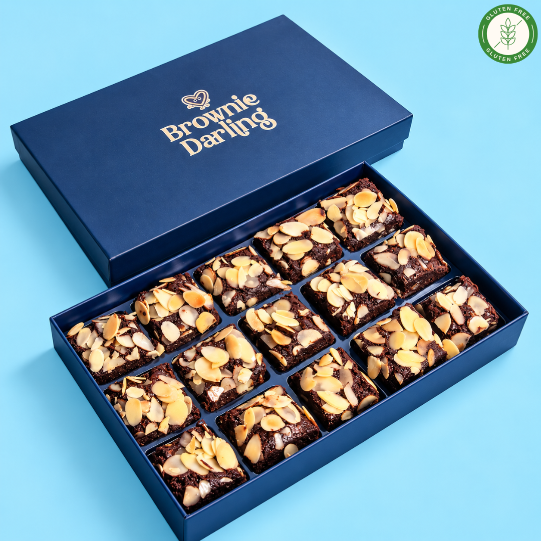 Gluten-Free Roasted Almonds Ragi Brownies - Mini Bites Brownie Darling