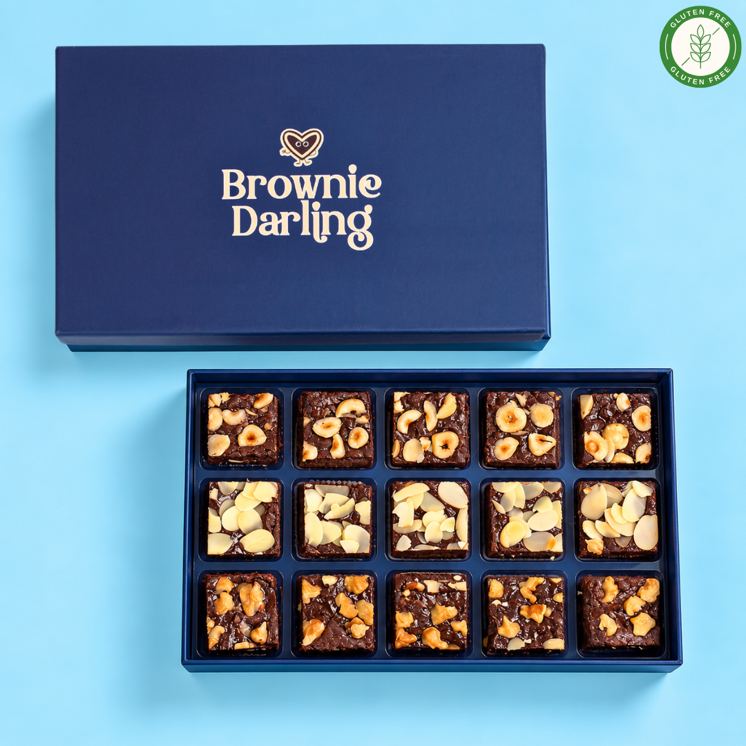 Gluten-Free Loaded Nuts Brownies - Mini Bites