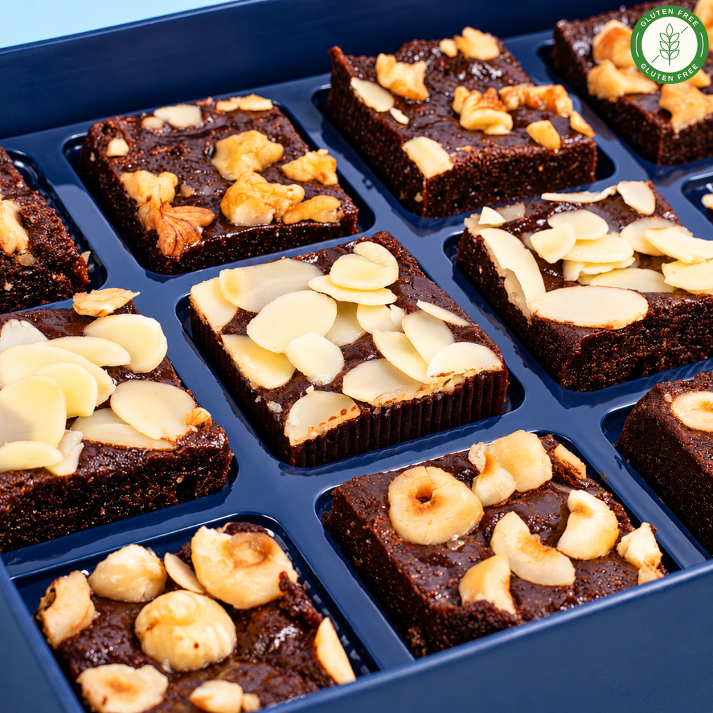 Gluten-Free Loaded Nuts Brownies - Mini Bites