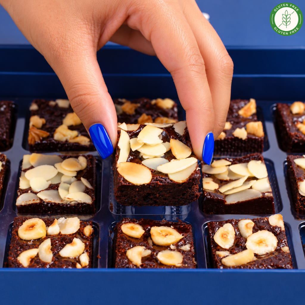 Gluten-Free Loaded Nuts Brownies - Mini Bites