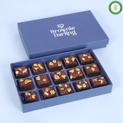 Gluten-Free Walnuts Belgian Chocolate Ragi Brownies - Mini Bites Brownie Darling