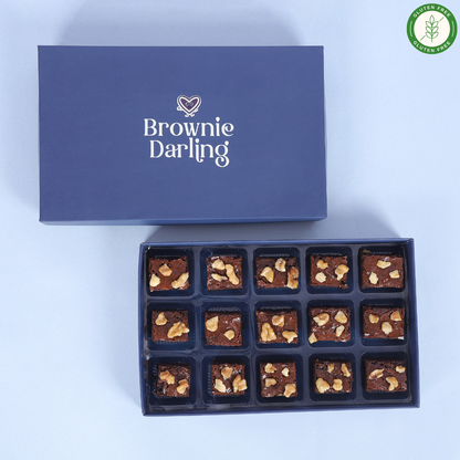 Gluten-Free Walnuts Belgian Chocolate Ragi Brownies - Mini Bites Brownie Darling