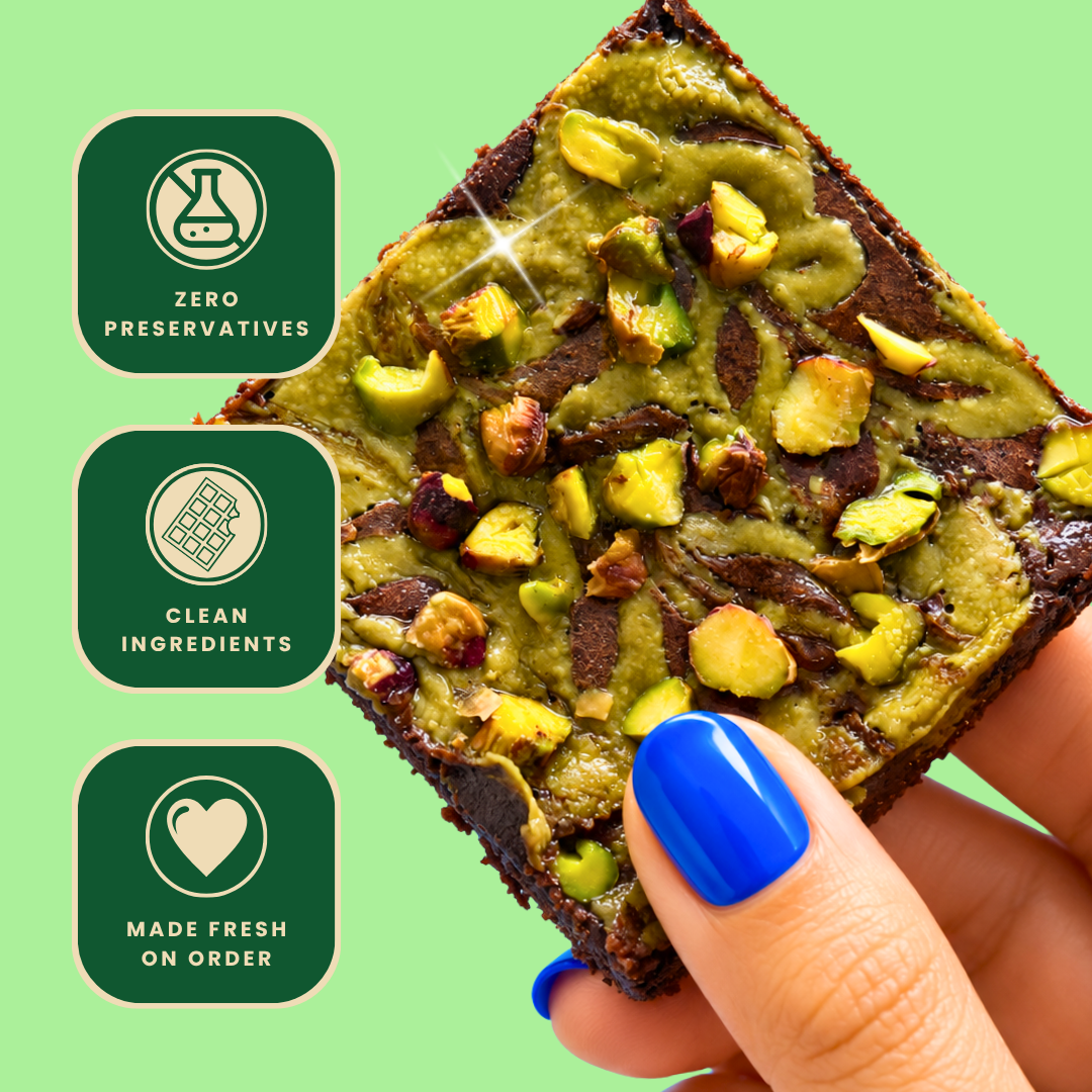 Pistachio Brownies - Mini Bites Brownie Darling