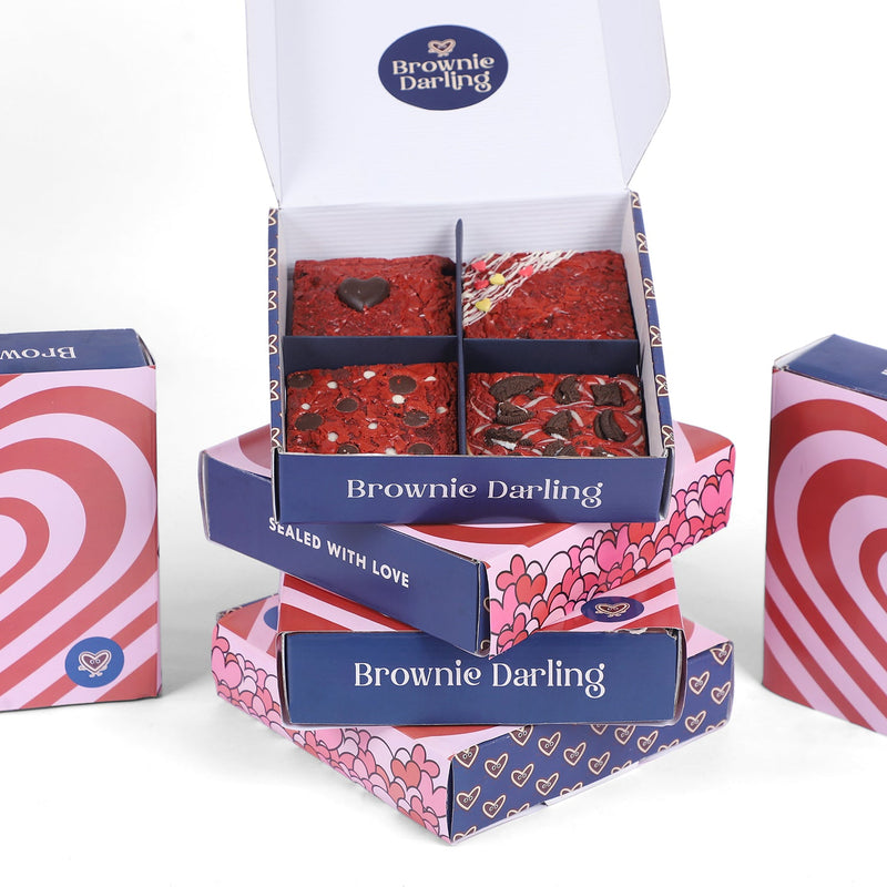 Love Brownies : Red-Velvet Brownie Gift Pack Brownie Darling