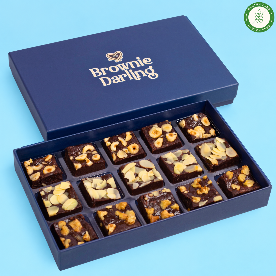 Gluten-Free Loaded Nuts Brownies - Mini Bites