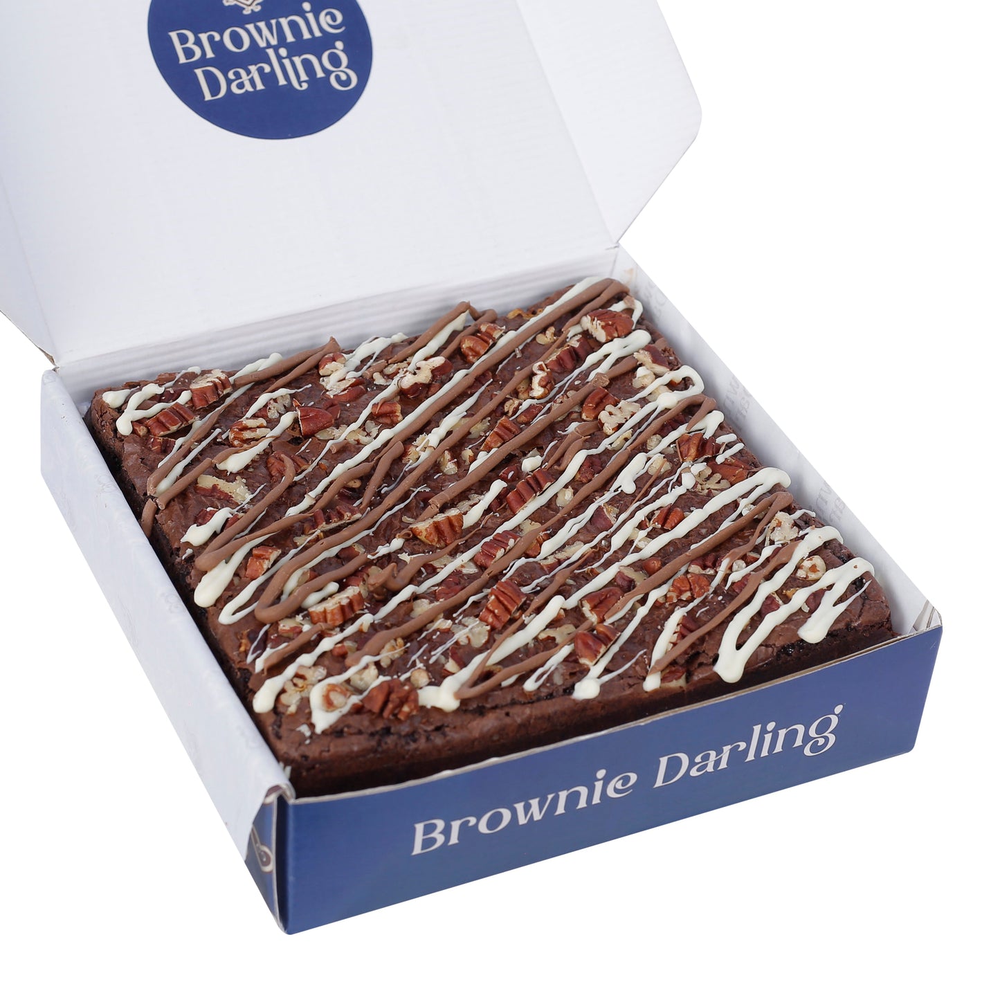 Pecan Drizzle Brownies - Slab Brownie Darling