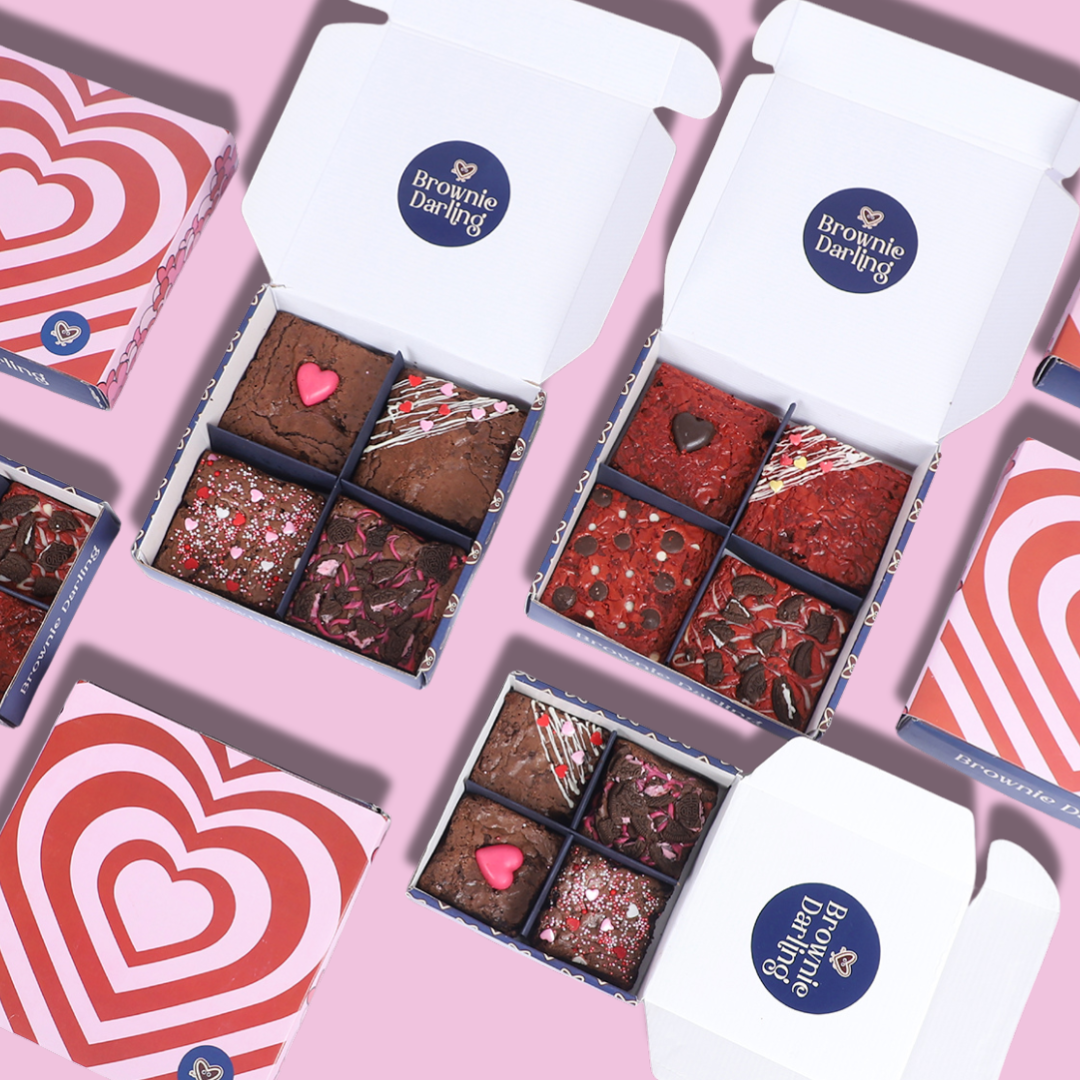 Love Brownies : Red-Velvet Brownie Gift Pack Brownie Darling