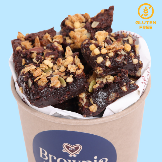 Gluten-Free Granola Ragi Brownies - Mini Bites