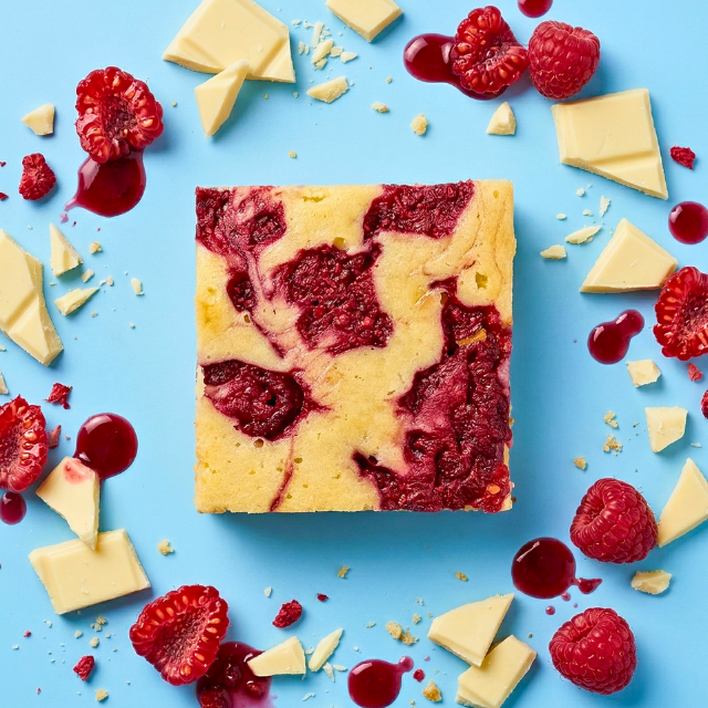 Raspberry Swirl Blondies - Slab Brownie Darling